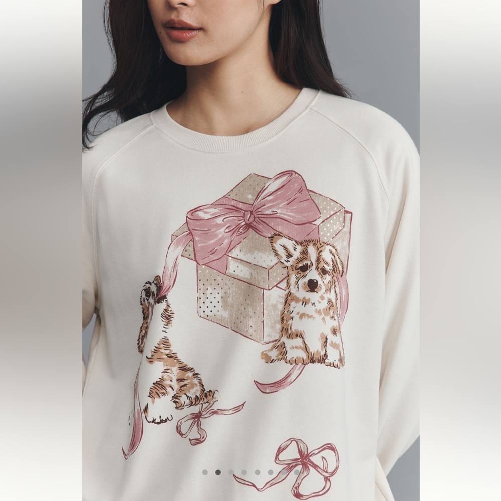 ANTHROPOLOGIE MAEVE ANIMAL FRIENDS CREWNECK SWEATSHIRT NWT - Picture 3 of 5